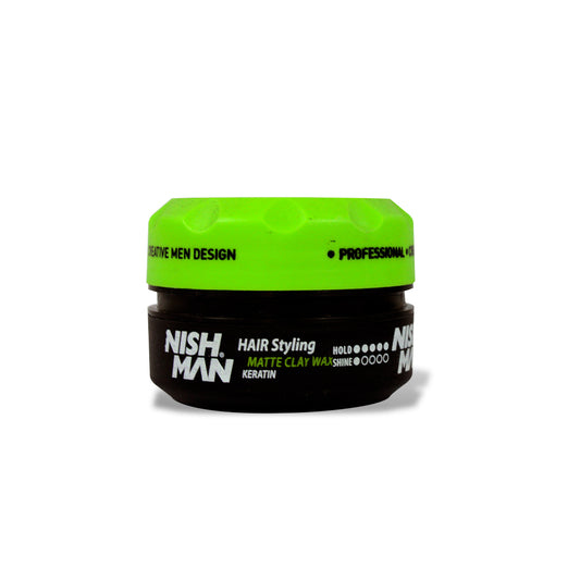 HAIR STYLING MATTE CLAY WAX KERATIN - NISHMAN