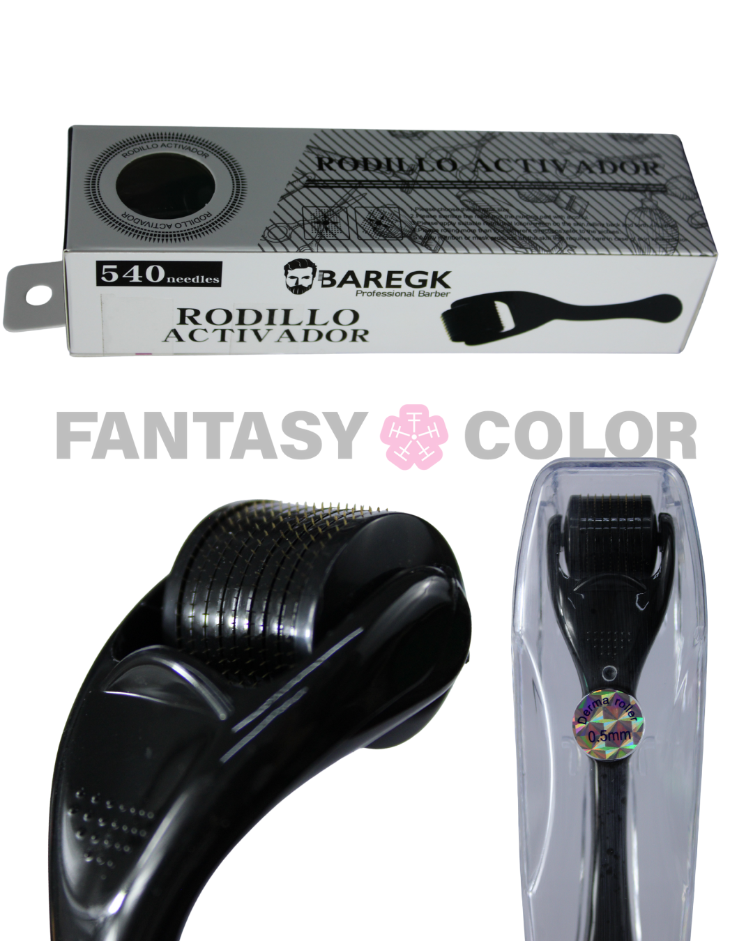 RODILLO ACTIVADOR (DERMAROLLER) 540 AGUJAS - BAREGK