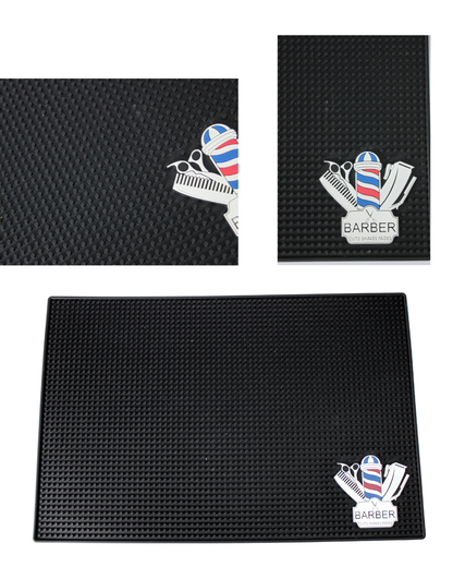 TAPETE ANTIDESLIZANTE PARA HERRAMIENTAS DE BARBERÍA - BARBER CUTS SHAVES FADES
