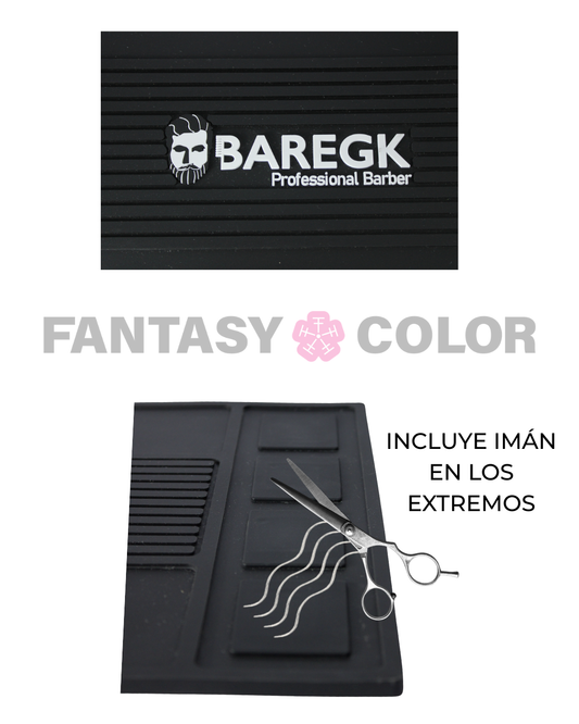 PROFESSIONAL BARBER RUBBER MAT WITH MAGNET (TAPETE DE GOMA) - BAREGK