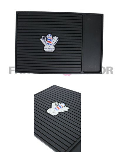 TAPETE ANTIDESLIZANTE PARA HERRAMIENTAS DE BARBERÍA - BARBER CUTS, SHAVES, FADES