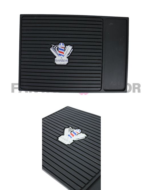 TAPETE ANTIDESLIZANTE PARA HERRAMIENTAS DE BARBERÍA - BARBER CUTS, SHAVES, FADES