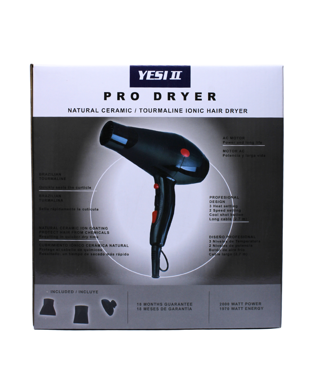YESII PRO DRYER (CERAMIC / TOURMALINE IONIC)