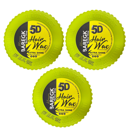 5D HAIR WAX EXTRA SHINE (SET DE 3 BRILLO INTENSO) - BAREGK