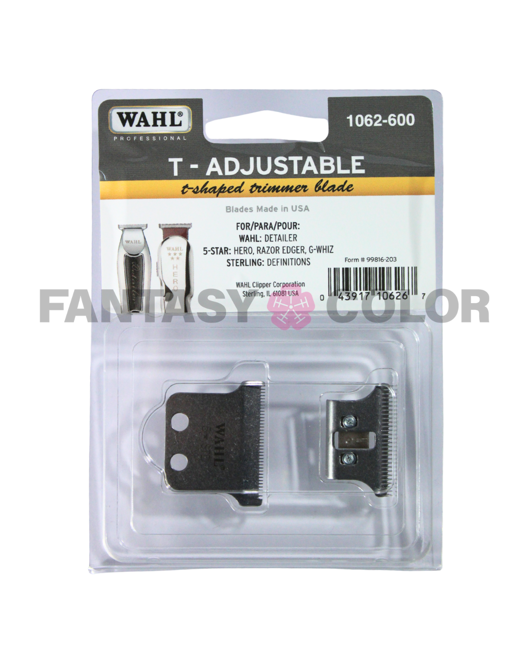 WAHL PROFESSIONAL T-ADJUSTABLE TRIMMER BLADE (1062-600)