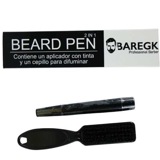 BEARD PEN 2 EN 1 LÁPIZ Y CEPILLO PARA DISEÑO DE BARBA - BAREGK