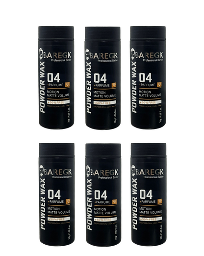 SET DE 6 PROFESSIONAL BARBER POWDER WAX 04 MOTION MATTE VOLUME - BAREGK